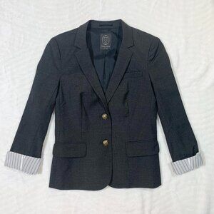 BNWOT Aritzia Talula Wool Stretch Button Front Blazer Jacket Grey US 2